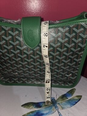 -Inspired Green Canvas Shoulder Bag